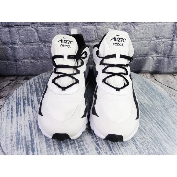 Nike Air Max 270 React White/Black Men 12.5 Used No Box in Very Good Condition - Picture 1 of 12
